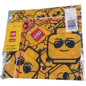 Lego x Levi's Bandana 20" x 20" Square, Yellow minifigure heads